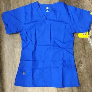 NWT Royal Blue scrub tops by wonder wink size XXS